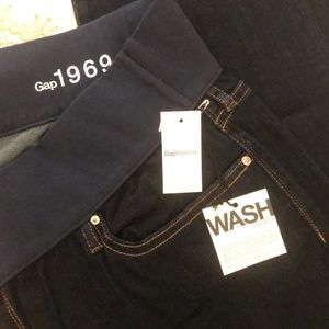 GAP Maternity 1969 skinny jeans in dark rinse with demi panel 👖